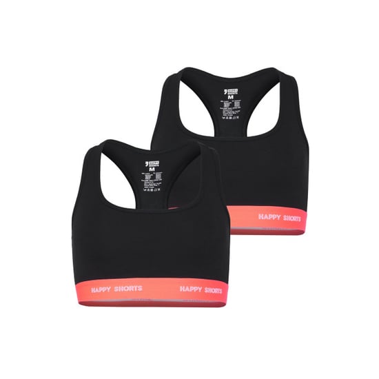 Happy Shorts Dames sport bh bustier zwart 2-pack - Image 1
