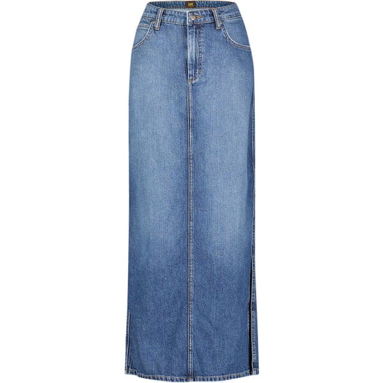 Lee Side slit maxi skirt weekend chill blue denim - Image 2