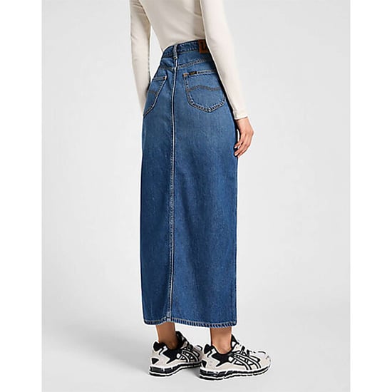 Lee Side slit maxi skirt weekend chill blue denim - Image 6