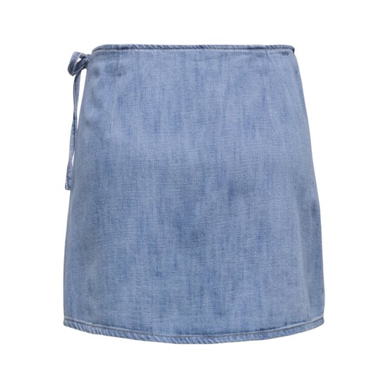 Only Onlnoelle wrap skirt dnm yor blue denim - Image 2
