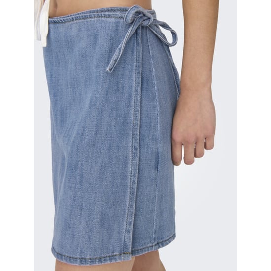 Only Onlnoelle wrap skirt dnm yor blue denim - Image 5