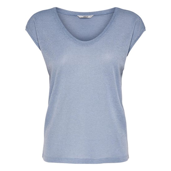 Only Onlsilvery s/s v neck lurex top jrs - Image 3