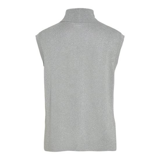 Vila Vixandra highneck sl glitter knit zilverkleurig - Image 2