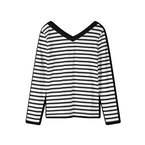 Helena Hart 7650 top v-neck stripe /wit - Image 3