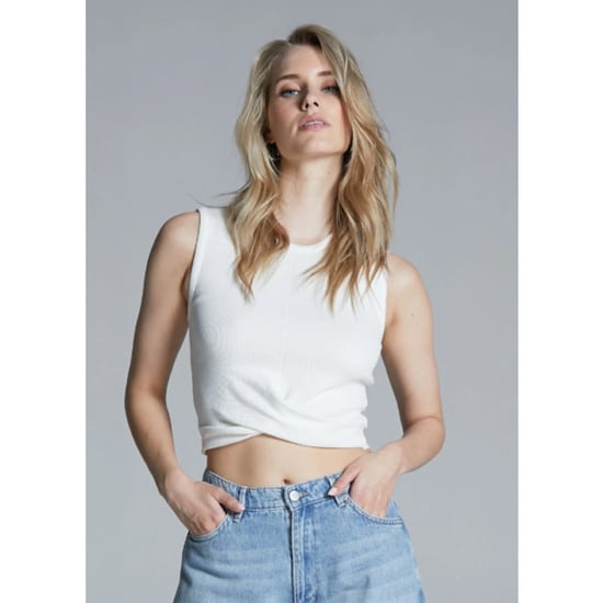 Homage to Denim Homage cropped top knoopdetail - Image 4