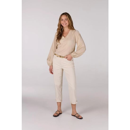 Jansen Amsterdam Sam top sq 168 wrap blouse sand - Image 3