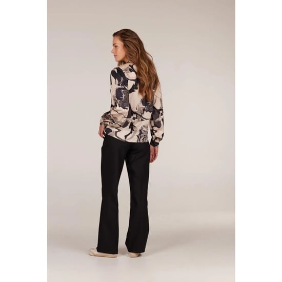 Jansen Amsterdam W24 blouse cristina wgp168 00/0131 sand black - Image 2