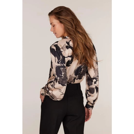 Jansen Amsterdam W24 blouse cristina wgp168 00/0131 sand black - Image 6