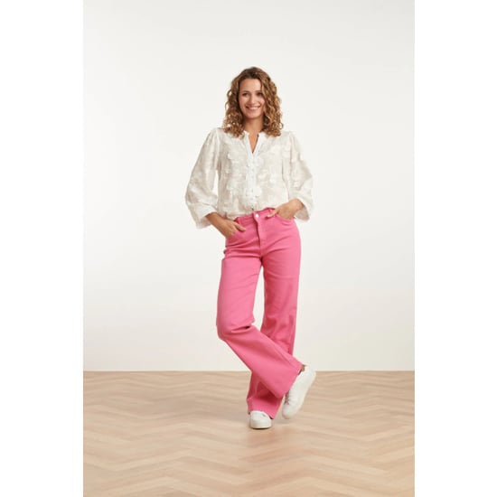 Smashed Lemon 25207 roze denim straight jeans - Image 1