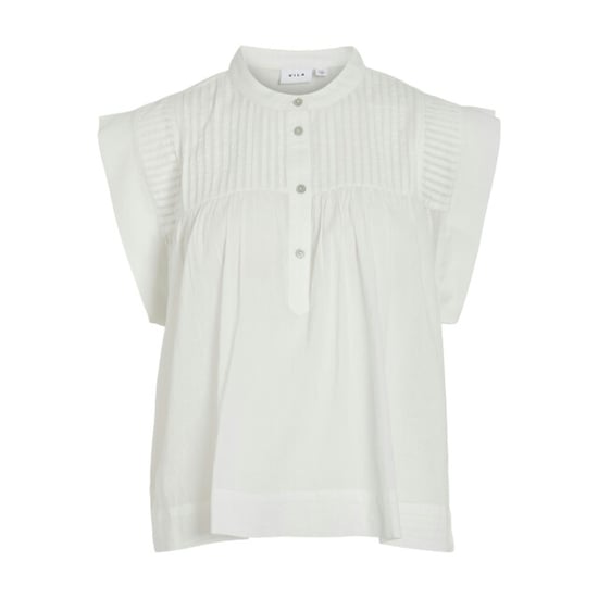 Vila Vikatinka sl short shirt off-white - Image 1