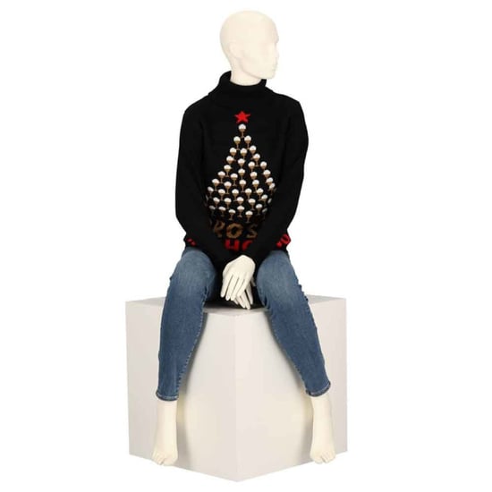 Apollo Dames kersttrui coltrui zwart prosec ho ho ho - Image 2