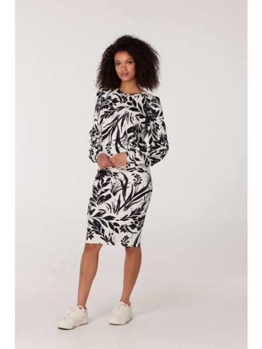 JANSEN AMSTERDAM Hvf198 top flower print winter white black - Image 4