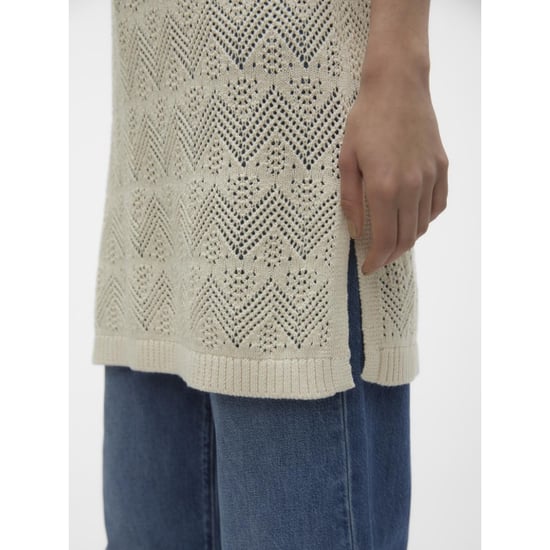 Vero Moda Vmmalta 24 v-neck pullover beige - Image 3
