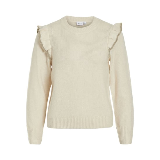Vila Vinanzy ls o-neck flounce beige - Image 1