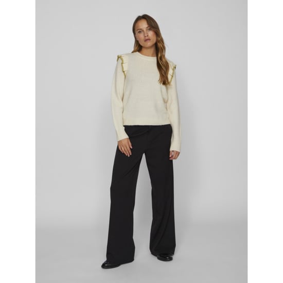 Vila Vinanzy ls o-neck flounce beige - Image 2