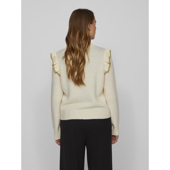 Vila Vinanzy ls o-neck flounce beige - Image 3