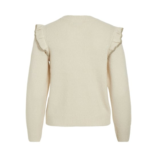 Vila Vinanzy ls o-neck flounce beige - Image 4