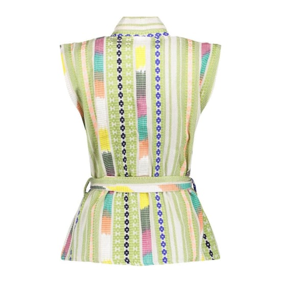 Geisha 55066-21 530 sleeveless vest woven fancy green/lime - Image 2