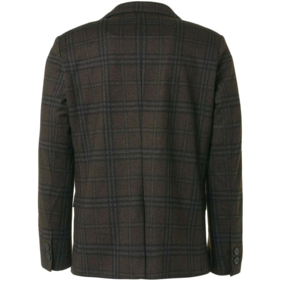 No Excess Blazer jersey stretch check coffee - Image 3