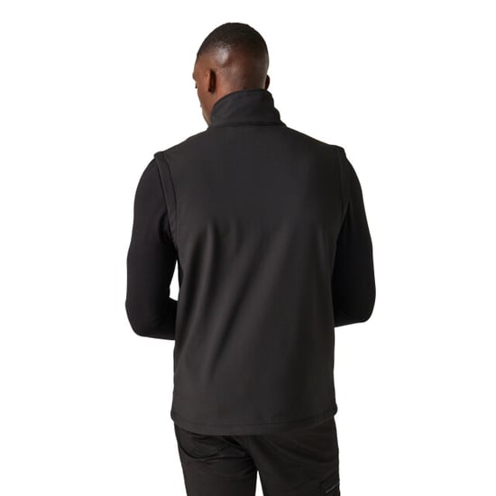 Regatta Heren Navigate Softshell 2-laags bodywarmer (Zwart/Oranje Pop) - Image 4