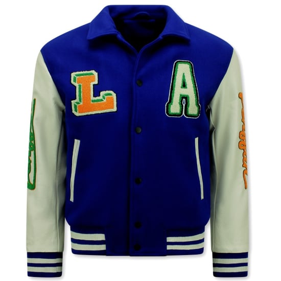 Enos Geborduurde retro college jackets oversized 851 - Image 1