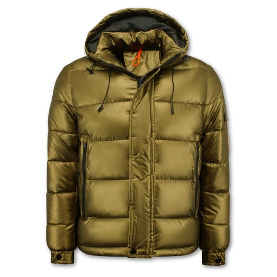 Enos Goudkleurige puffer jas met capuchon - Image 2