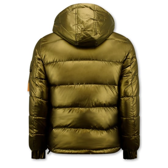 Enos Goudkleurige puffer jas met capuchon - Image 4