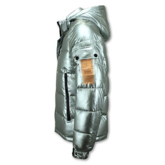Enos Zilveren puffer jackets met capuchon - Image 3
