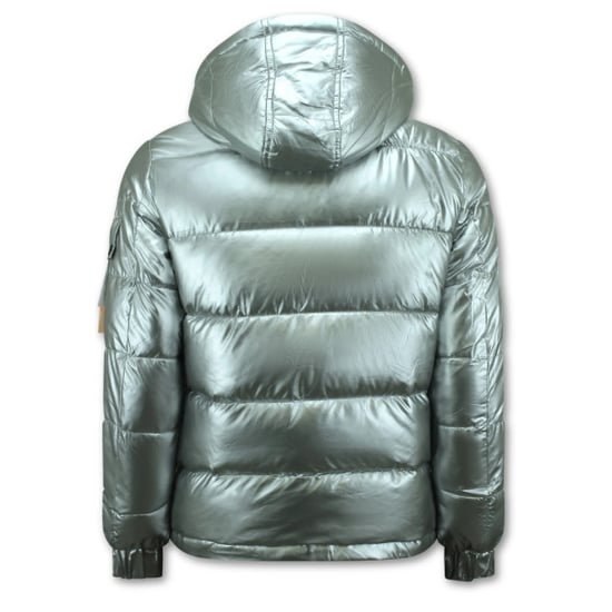 Enos Zilveren puffer jackets met capuchon - Image 4