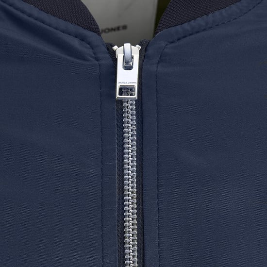 Jack & Jones Men's Navy Long Sleeve Bomber Jacket - Image 3