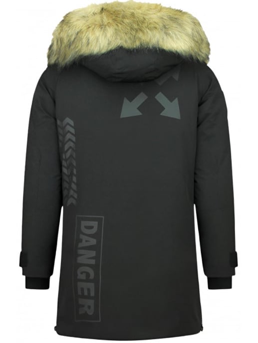 Enos Lange parka jas met bontkraag - Image 2