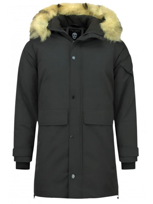 Enos Lange parka jas met bontkraag - Image 6