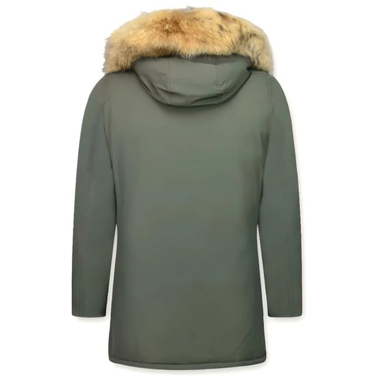 Enos Lange parka jas met bontkraag - Image 2
