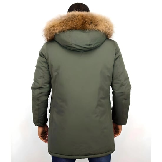 Enos Lange parka jas met bontkraag - Image 4