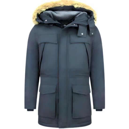 Enos Lange parka jas met faux bontkraag - Image 1