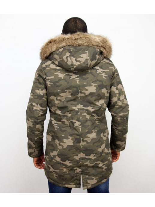 Enos Lange winterjas met faux bontkraag - Image 5