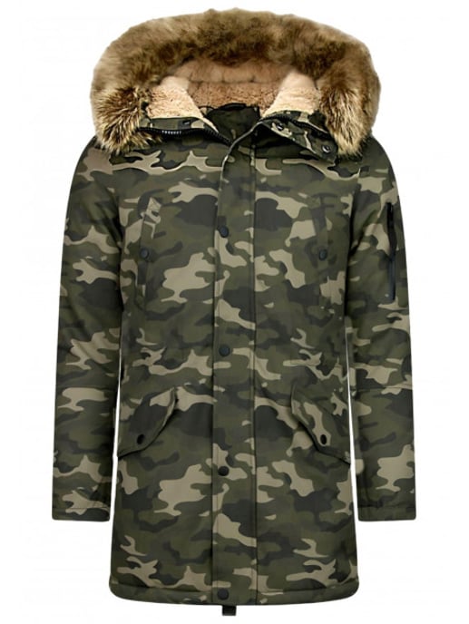 Enos Lange winterjas met faux bontkraag - Image 6