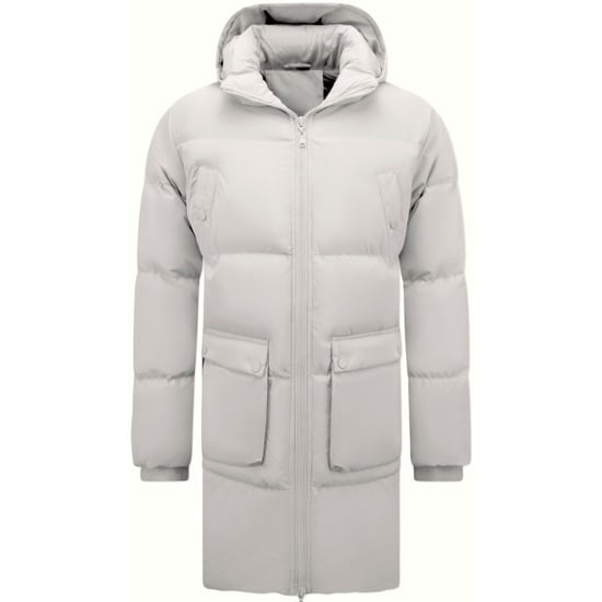 Local Fanatic Lange gedateerde puffer parka jas met afneembare capuchon 3361 - Image 1