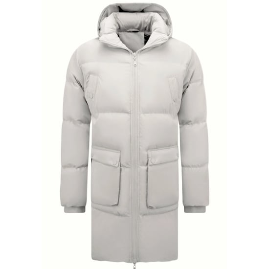 Local Fanatic Lange gedateerde puffer parka jas met afneembare capuchon 3361 - Image 3