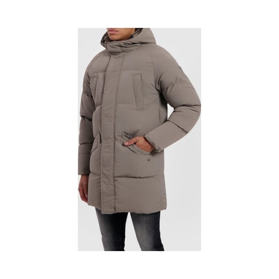 Purple Brand Padded Puffer Coat Grey - Image 4