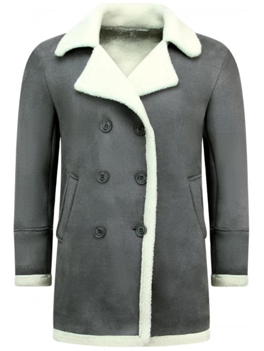 Tony Backer Imitatie bontjas lang lammy coat - Image 1