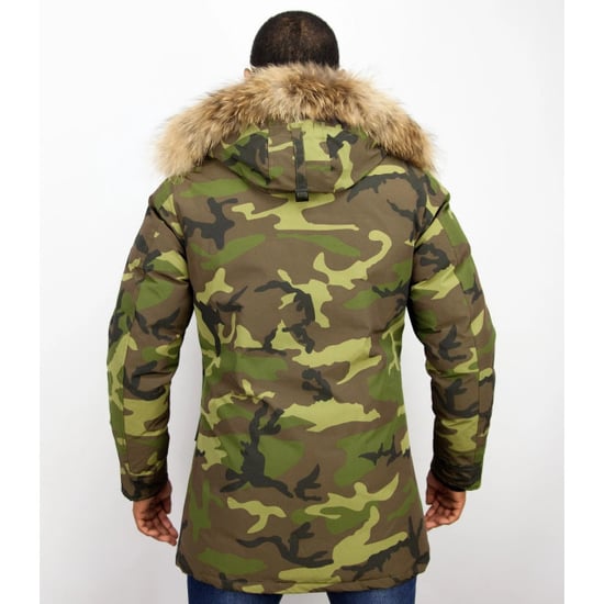 Y Chrom Lange parka jas met bontkraag - Image 6
