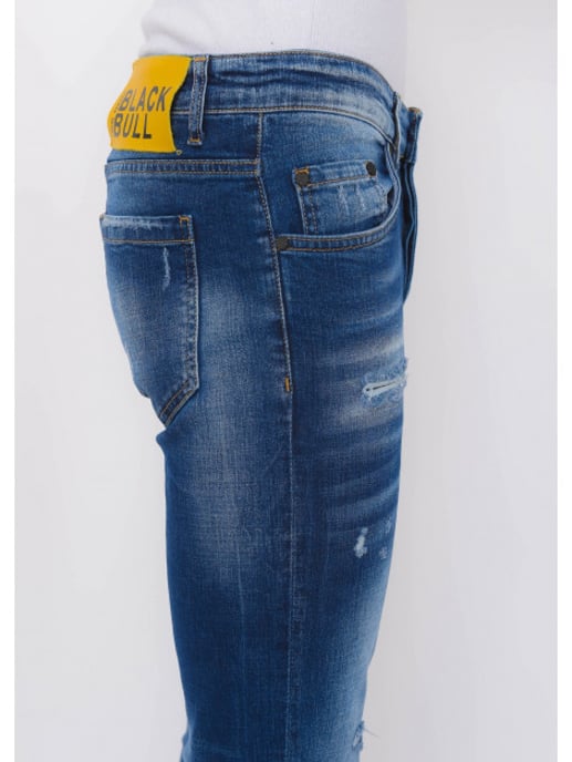 Local Fanatic Blue ripped jeans slim fit - Image 3