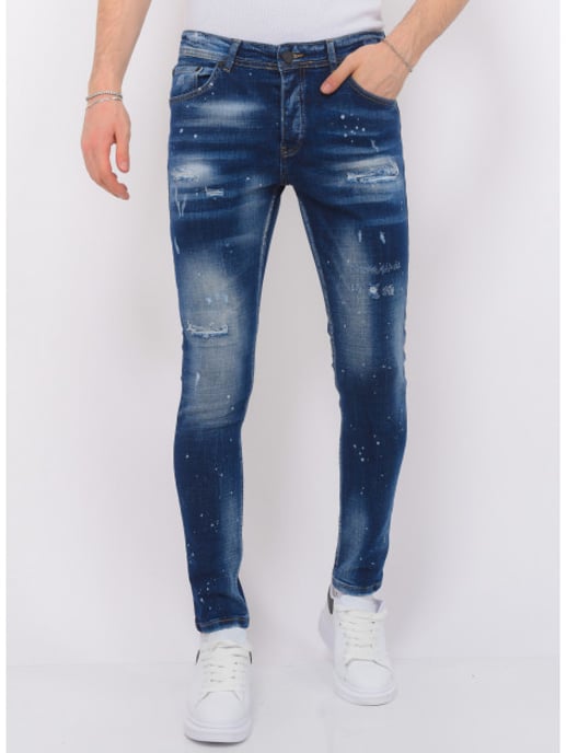 Local Fanatic Designer jeans h paint splatter slim fit - Image 1