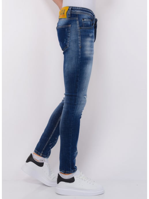 Local Fanatic Paint splash ripped jeans slim fit - Image 4