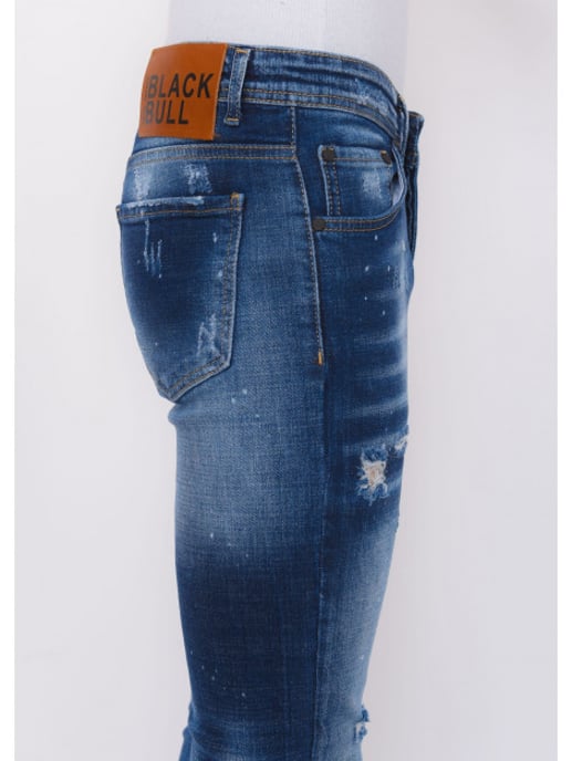 Local Fanatic Paint splatter ripped jeans slim fit - Image 3