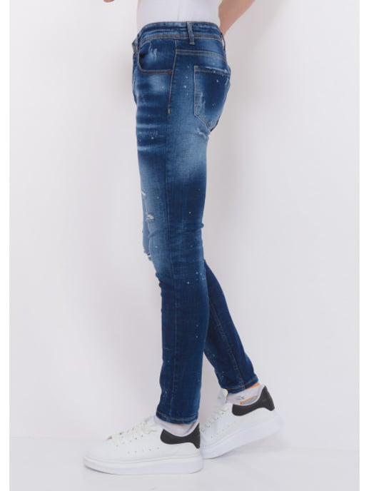 Local Fanatic Paint splatter ripped jeans slim fit - Image 5