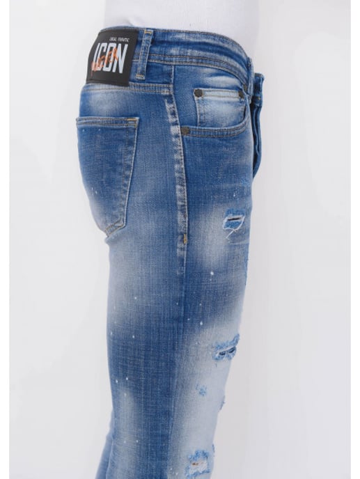 Local Fanatic Ripped stonewashed jeans slim fit - Image 3