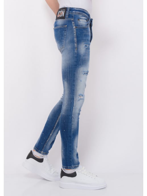 Local Fanatic Ripped stonewashed jeans slim fit - Image 4