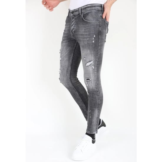 Mario Morato Ripped jeans met verfspatten stretch mm112 - Image 3